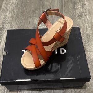 Torrid Tan Platform Wedge Sandals